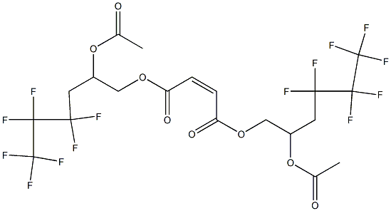 Maleic acid bis(2-acetyloxy-4,4,5,5,6,6,6-heptafluorohexyl) ester 结构式