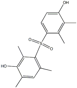 3,4'-Dihydroxy-2,2',3',4,6-pentamethyl[sulfonylbisbenzene] 结构式