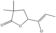 5-(1-Chloro 1-propenyl)dihydro-3,3-dimethylfuran-2(3H)-one 结构式