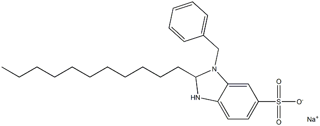 1-Benzyl-2,3-dihydro-2-undecyl-1H-benzimidazole-6-sulfonic acid sodium salt 结构式