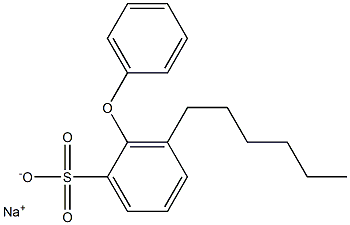 3-Hexyl-2-phenoxybenzenesulfonic acid sodium salt 结构式