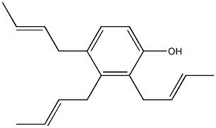 2,3,4-Tri(2-butenyl)phenol 结构式