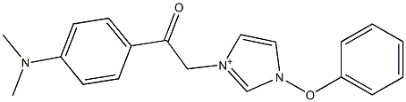 1-Phenoxy-3-[4-(dimethylamino)phenylcarbonylmethyl]-1H-imidazol-3-ium 结构式