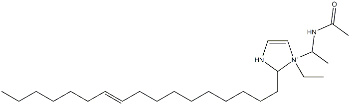 1-[1-(Acetylamino)ethyl]-1-ethyl-2-(10-heptadecenyl)-4-imidazoline-1-ium 结构式