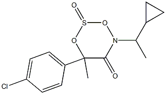 4-(1-Cyclopropylethyl)-6-methyl-6-(4-chlorophenyl)-4H-1,3,2,4-dioxathiazin-5(6H)-one 2-oxide 结构式