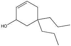 5,5-Dipropyl-2-cyclohexen-1-ol 结构式