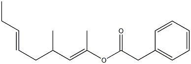 Phenylacetic acid 1,3-dimethyl-1,5-octadienyl ester 结构式