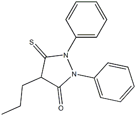 1,2-Diphenyl-4-propyl-5-thioxo-3-pyrazolidinone 结构式