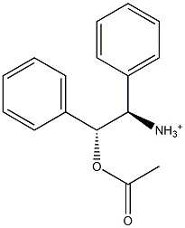 (1R,2R)-2-(Acetyloxy)-1,2-diphenylethanaminium 结构式