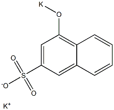 4-Potassiooxy-2-naphthalenesulfonic acid potassium salt 结构式