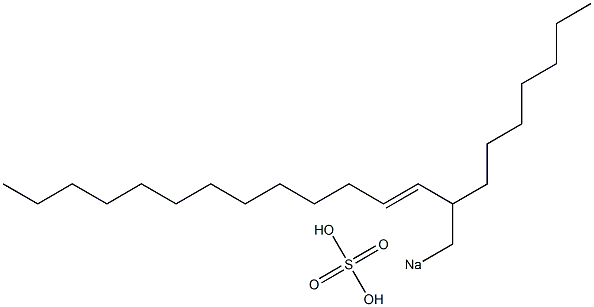 Sulfuric acid 2-heptyl-3-pentadecenyl=sodium ester salt 结构式