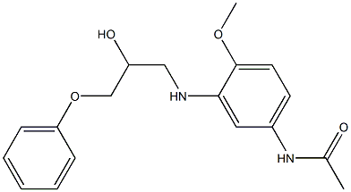 N-(5-Acetylamino-2-methoxyphenyl)-2-hydroxy-3-phenoxypropylamine 结构式