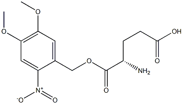 Glutamic acid 1-(2-nitro-4,5-dimethoxybenzyl) ester 结构式