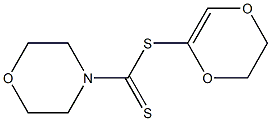 Morpholine-4-(dithioformic acid)(5,6-dihydro-1,4-dioxin)-2-yl ester 结构式