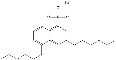 3,5-Dihexyl-1-naphthalenesulfonic acid sodium salt 结构式