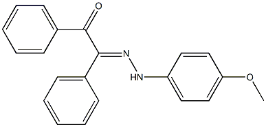 1,2-Diphenyl-2-[2-(4-methoxyphenyl)hydrazono]-ethanone 结构式