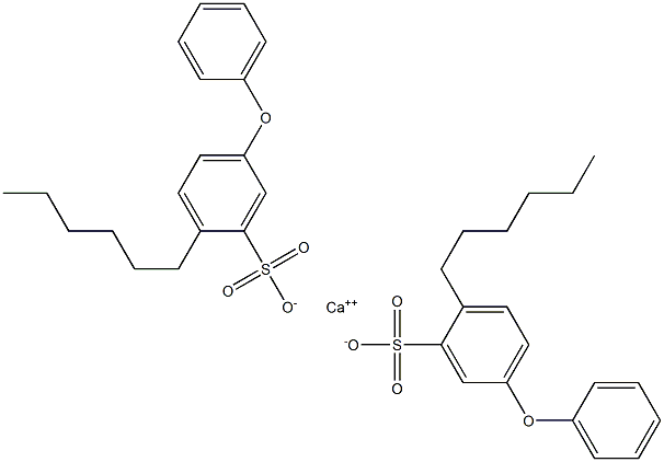 Bis(2-hexyl-5-phenoxybenzenesulfonic acid)calcium salt 结构式