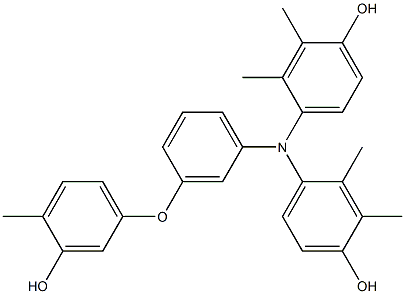 N,N-Bis(4-hydroxy-2,3-dimethylphenyl)-3-(3-hydroxy-4-methylphenoxy)benzenamine 结构式