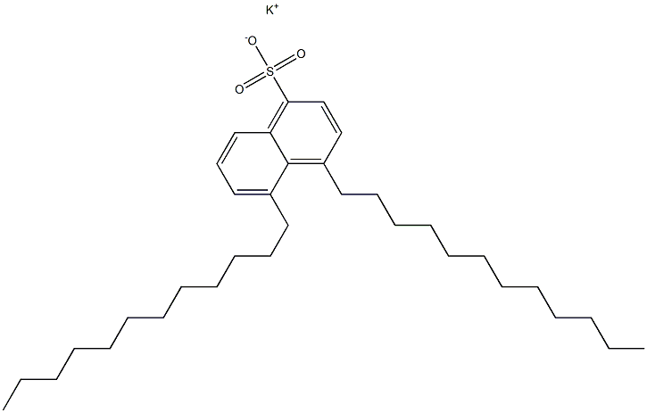 4,5-Didodecyl-1-naphthalenesulfonic acid potassium salt 结构式