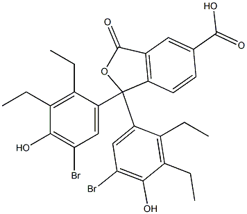 1,1-Bis(5-bromo-2,3-diethyl-4-hydroxyphenyl)-1,3-dihydro-3-oxoisobenzofuran-5-carboxylic acid 结构式