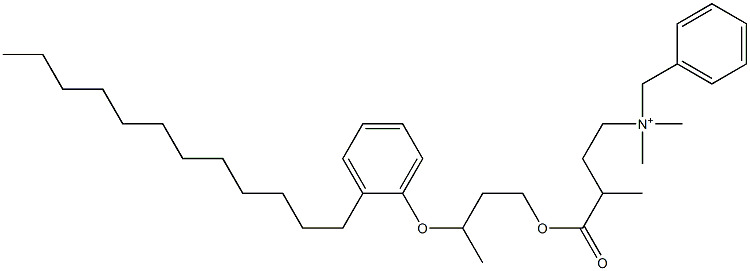 N,N-Dimethyl-N-benzyl-N-[3-[[3-(2-dodecylphenyloxy)butyl]oxycarbonyl]butyl]aminium 结构式