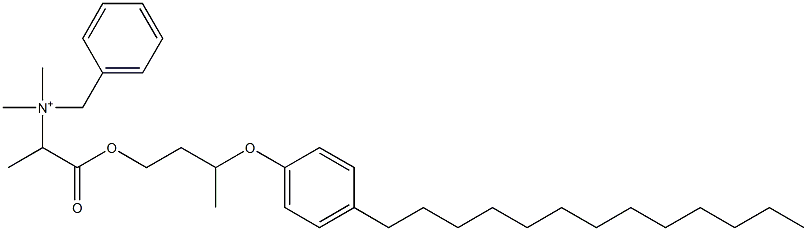 N,N-Dimethyl-N-benzyl-N-[1-[[3-(4-tridecylphenyloxy)butyl]oxycarbonyl]ethyl]aminium 结构式