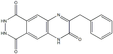 3-Benzylpyridazino[4,5-g]quinoxaline-2,6,9(1H,7H,8H)-trione 结构式