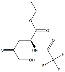 [S,(-)]-2-[(2,2,2-Trifluoroacetyl)amino]-5-hydroxylevulinic acid ethyl ester 结构式