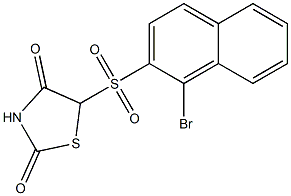 5-(1-Bromo-2-naphthalenylsulfonyl)thiazolidine-2,4-dione 结构式