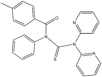 3,3-Di(2-pyridyl)-1-(4-methylbenzoyl)-1-phenylthiourea 结构式