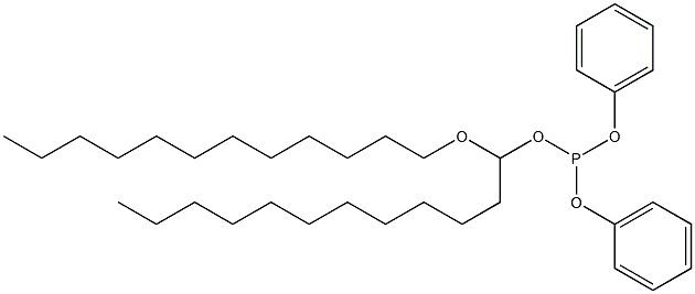 Phosphorous acid 1-(dodecyloxy)dodecyldiphenyl ester 结构式
