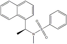 (+)-N-Methyl-N-[(S)-1-(1-naphtyl)ethyl]benzenesulfonamide 结构式