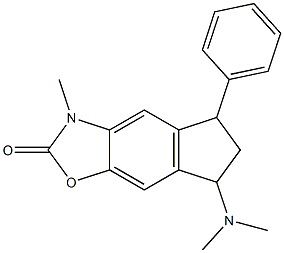 6,7-Dihydro-7-dimethylamino-3-methyl-5-phenyl-5H-indeno[5,6-d]oxazol-2(3H)-one 结构式