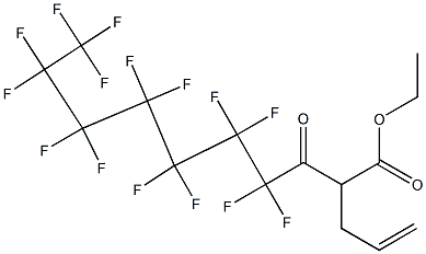 2-Allyl-3-oxo-4,4,5,5,6,6,7,7,8,8,9,9,10,10,10-pentadecafluorodecanoic acid ethyl ester 结构式