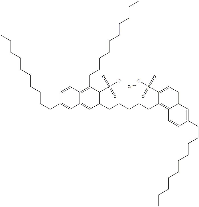 Bis(1,6-didecyl-2-naphthalenesulfonic acid)calcium salt 结构式
