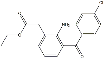 2-Amino-3-(4-chlorobenzoyl)benzeneacetic acid ethyl ester 结构式