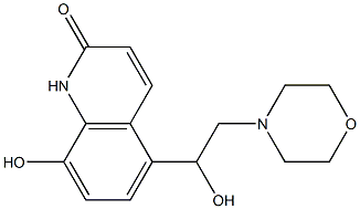 8-Hydroxy-5-(1-hydroxy-2-morpholinoethyl)-2(1H)-quinolone 结构式