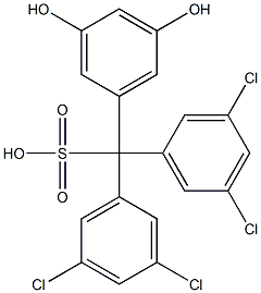 Bis(3,5-dichlorophenyl)(3,5-dihydroxyphenyl)methanesulfonic acid 结构式