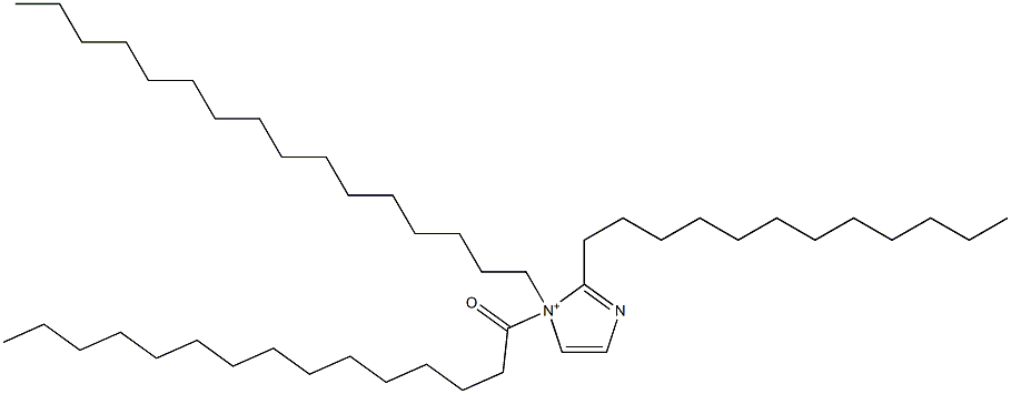 2-Dodecyl-1-hexadecyl-1-pentadecanoyl-1H-imidazol-1-ium 结构式