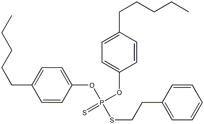 Dithiophosphoric acid O,O-bis(4-pentylphenyl)S-(2-phenylethyl) ester 结构式