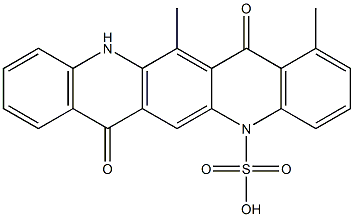 5,7,12,14-Tetrahydro-1,13-dimethyl-7,14-dioxoquino[2,3-b]acridine-5-sulfonic acid 结构式