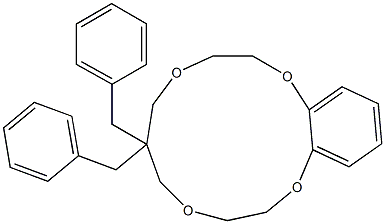6,6-Dibenzyl-2,3,6,7,9,10-hexahydro-5H-1,4,8,11-benzotetraoxacyclotridecin 结构式