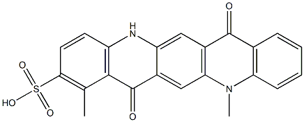5,7,12,14-Tetrahydro-1,12-dimethyl-7,14-dioxoquino[2,3-b]acridine-2-sulfonic acid 结构式