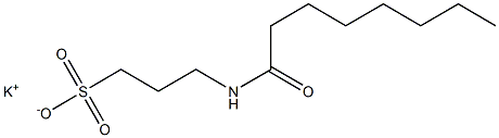 3-Capryloylamino-1-propanesulfonic acid potassium salt 结构式