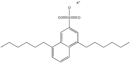 4,8-Dihexyl-2-naphthalenesulfonic acid potassium salt 结构式