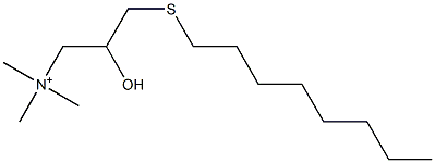 N,N,N-Trimethyl-2-hydroxy-3-(octylthio)-1-propanaminium 结构式