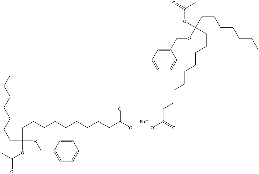 Bis(11-benzyloxy-11-acetyloxystearic acid)barium salt 结构式