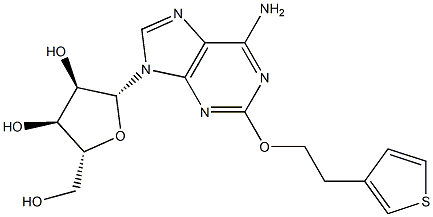 2-[2-(3-Thienyl)ethoxy]adenosine 结构式