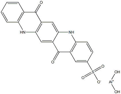 5,7,12,14-Tetrahydro-7,14-dioxoquino[2,3-b]acridine-2-sulfonic acid dihydroxyaluminum salt 结构式