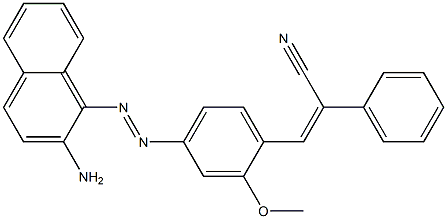 3-[4-(2-Amino-1-naphtylazo)-2-methoxyphenyl]-2-phenylacrylonitrile 结构式